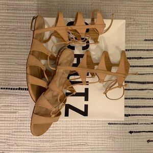 Schutz Erline Sandal From Revolve 7.5 38 Tan laces